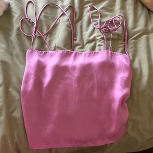 Urban Outfitters size small, satin pink blouse